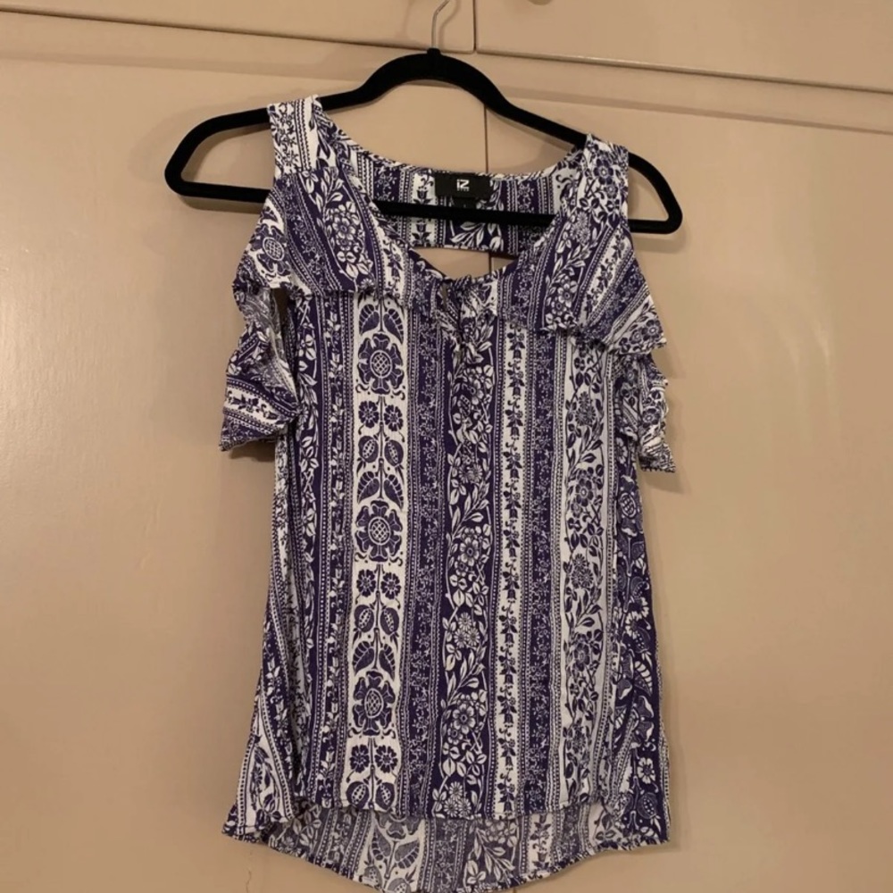 Blue floral shirt